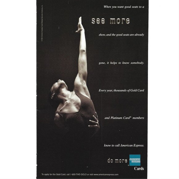 American Express Credit Card ADVERTISEMENT See More Travel 1990s  Vintage Print - Picture 1 of 2